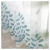 Elxi Home Textile Window Screen Factory Direct Sales Blue Leaves Bedroom Living Room Polyester Window Screen Curtain