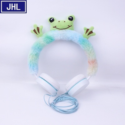 JHL Series Cartoon Frog-Shaped Headset Headset Wired Large Earplugs Children's Cute Decoration Foreign Trade Hot Sale.