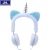 Cartoon Unicorn Plush Headset Headset Wire-Controlled Cute Shape Children's Earplugs Foreign Trade Hot Sale.