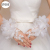 New Strap Gloves Short Fingerless Hook Open Finger Lace Sequins Flower Red Red Bridal Wedding Dress Toast Clothing