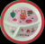 Melamine Children's Four-Piece Bedding Set Gift Stall Factory Direct Sales Cute Style Three-Lattice Plate Spoon Bowl Dinner Plate