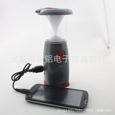 Wholesale Solar Charging Hand-Cranked Power Generation Mobile Power Bank Charges Mobile Phones Camping Tent Light Campsite Lamp