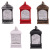 Cross-Border Wholesale Eid Home Decoration Storm Lantern Plastic Led Holiday Gift Electronic Candle Glass Mirror Pattern