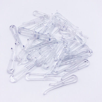 Factory Direct Supply Plastic Transparent Packaging Bag Socks Clipped Button Scraf Clip Environmental Protection Pp File Material Fork in Stock Wholesale