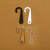 Creative Fashion Gloves Hat Hook Plastic Black and White Transparent Packaging Bag Rack Supermarket Snack Display Rack Flat Hook