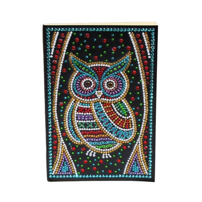 New Design Handmade Crafts Gifts A5 Softcover Owl DIY Diamon