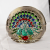 Large Ashtray Creative Retro round High-End Metal Drop-Resistant Multifunctional Peacock Spherical Ashtray