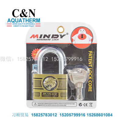 Supply All Kinds of Head Lock Custom Lock Iron Copper Padlock Mindy Brand Padlock