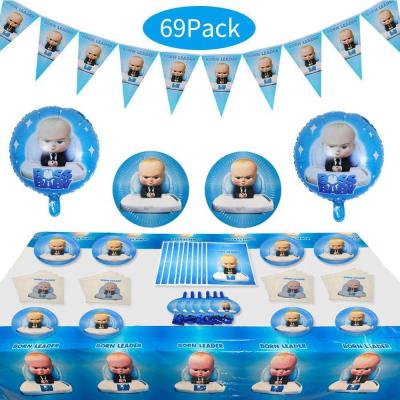 Party Supplies Boss Baby Party Suit Little Boss Birthday Tableware Party Supplies Children's Birthday