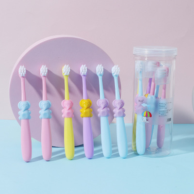 Single-Piece Children's Elephant Ten Thousand Hair Toothbrush Cartoon High Quality Ultra-Fine Soft Hair Baby Toothbrush Factory Wholesale