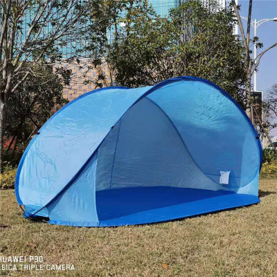 Factory Direct Sales Automatic Quickly Open Beach Tent Automatic Outdoor Sun Protection Double Leisure Tent Labeling Customization