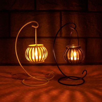 Retro Pumpkin Candlestick European Style Iron Craft Decorations Creative Gifts Gifts Romantic Wedding