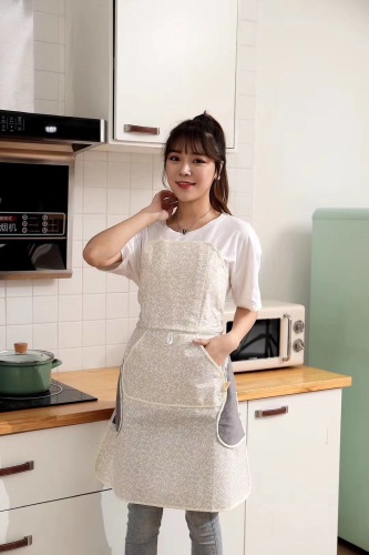 creative fashion tie-free apron waterproof oil-proof anti-fouling household kitchen cooking household cleaning apron customization