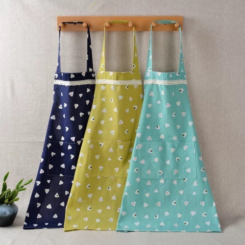nordic style high quality cotton and linen adult household tidy oil-proof anti-fouling gift promotional advertising gifts kitchen apron