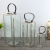 Simple European Wrought Iron Glass Candle Holder Decoration Set Portable Wind-Proof Light Soft Home Decoration Decoration