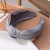 Korean New Solid Color Fabric Craft Hair Accessories Korean Simple Face Wash Makeup Cross-Knotted Wide Brim Hair Band Headband Ladies