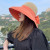 Spring and Summer Women's Sun Hat Foldable Hat Big Brim Sun Protection Hat Mesh Bucket Hat Temperament Beach Straw Hat Sun Hat