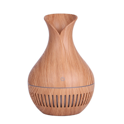Wood Grain Humidifier Wood Grain Aromatherapy Diffuser Hollow out Creative New Essential Oil Purification Desktop and Car-Mounted Colored Lamp Perfume