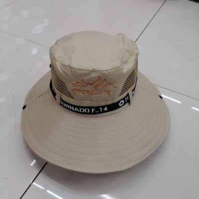 Hat Men's Wide Brim Sun-Shade Fisherman Hat Summer Outdoor Travel Leisure Climbing Fishing Sun-Proof Face Cover Sun Hatstock