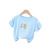 Anmeiya Children's Summer Short Sleeve T-shirt Top Mask T Moisture Wicking Trendy round Neck Loose Non-Hooded Wholesale