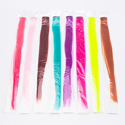 2020 New High-Temperature Fiber Solid Color One-Piece Color Wig Set Single Card Wig Set Multi-Color Hair Extension Wholesale