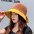 Live Broadcast Spot Internet Celebrity Knitted Top Stitching Bucket Hat Women's Korean Color-Blocking Bow Sun Hat All-Matching Basin Hat