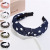 2020 New Hair Accessories Fashion Polka Dot Headband Korean Style Hand Knotted Fabric Headband Wide Edge Face Washing out Headband