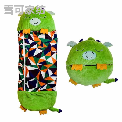 Animal Sleeping Bag Variable Pillow Children's Cartoon Sleeping Bag Outdoor Camping Rabbit Fur Can Be Customized