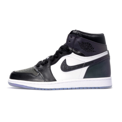 Nailuguan Direct Sales Lightning Basketball Shoes Women's Shoes Aj1 Buckle Broken Hook Green Toe Obsidian High-Top Casual Men's Shoes