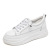 2021 New White Shoes Platform Slip-on White Shoes Inner Height Increasing Casual Shoes Women's Sports Ladies Women's Genuine Leather Shoes