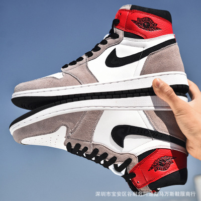 2021 Spring and Autumn New Men's Shoes AJ1 Basketball Shoes Casual High-Top Board Shoes All-Matching Women's Shoes off Joint-Name Sneakers Fashion