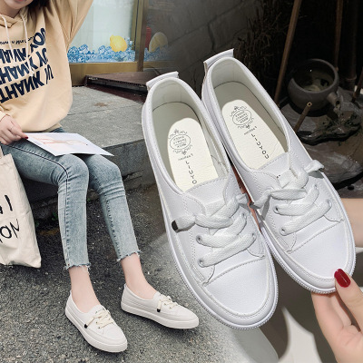 Summer New 2020 Trendy Women's White Shoes Personality All-Match Fashion Simple Leisure Travel Japanese Style Women's Sneakers Women