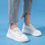2021 New White Shoes Platform Slip-on White Shoes Inner Height Increasing Casual Shoes Women's Sports Ladies Women's Genuine Leather Shoes