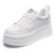 Spring 2021 New Women's Shoes Thick Bottom Height Increasing Insole First Layer Cowhide Easy Wear Shoes Women's Leather Hot White Casual Shoes