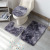 Plush Carpet Toilet Three-Piece Plush Carpet 3-Piece Tie-Dyed Carpet Bathroom Three-Piece Absorbent Floor Mat