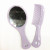 Plastic Portable Color Small Hand-Hold Mirror with Comb Small Princess Makeup Mirror Creative Small Mirror