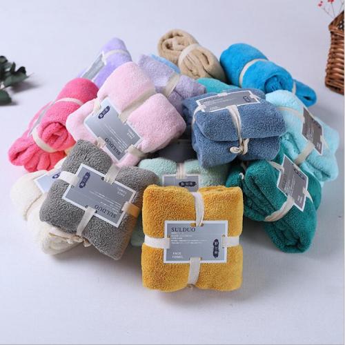 factory direct supply 260 square meters polyester brocade warp knitted coral velvet towel absorbent towel face towel beauty salon towel wholesale