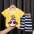 2021 Summer New Cotton Children's Short-Sleeved T-shirt Suit Korean Style Infants Baby Short-Sleeved Shorts Two-Piece Suit