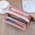 Wallet Women's Wallet Double Zip Wallet Clutch Stitching Contrast Color Pu Double-Layer Wallet Mobile Phone Bag