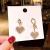 2021 New Studs Trendy Korean Temperament Long Rhinestone-Encrusted Tassel Earrings All-Matching Simple Pearl Earrings Earrings for Women