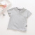 Summer New Children's Short-Sleeved V-neck T-shirt Boys and Girls Small and Older Kids Baby Cotton Top Solid Color Bottoming Shirt One Generation