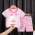 2021 Summer New Cotton Children's Short-Sleeved T-shirt Suit Korean Style Infants Baby Short-Sleeved Shorts Two-Piece Suit