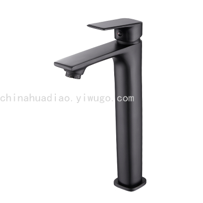 Faucet Export Foreign Trade Table Basin Heightening Zinc Alloy Wash Basin Matte Black Faucet