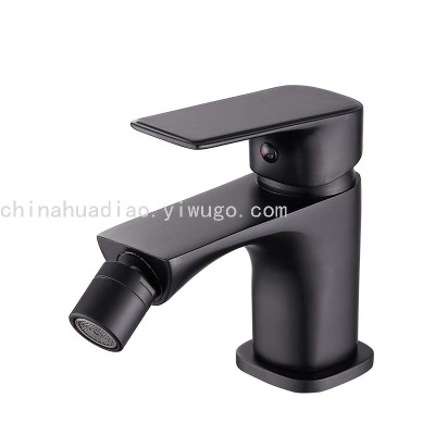 Faucet Huacheng 2021 New Black Foreign Trade Export Zinc Alloy Hot and Cold Water Puerpera Bidet Faucet