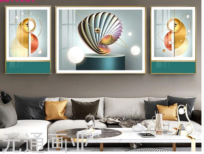 three-piece painting， crystal porcelain painting crystal porcelain painting， bright crystal painting， crystal porcelain decorative painting， bright crystal painting， decorative painting