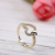 10 Far Ornament Simple Letters Index Finger Ring Light Luxury Couple Ring Female Adjustable Open Ring Personalized Tail Ring