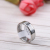 Non-Fading Tungsten Gold Men's Steel Ring Domineering Black Boys Ring Hip Hop Cool Index Finger Ring