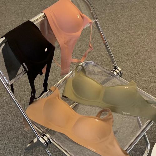 2023c% k jelly underwear french seamless wireless one-piece women‘s vest bra small chest push up bra