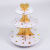 Party Supplies Three-Layer Gilding Cake Stand Disposable Dessert Table Creative Snacks Display Stand Tray Set