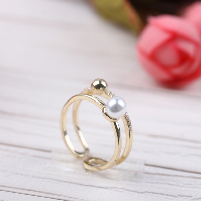 10 Far Ornament Simple Letters Index Finger Ring Light Luxury Couple Ring Female Adjustable Open Ring Personalized Tail Ring